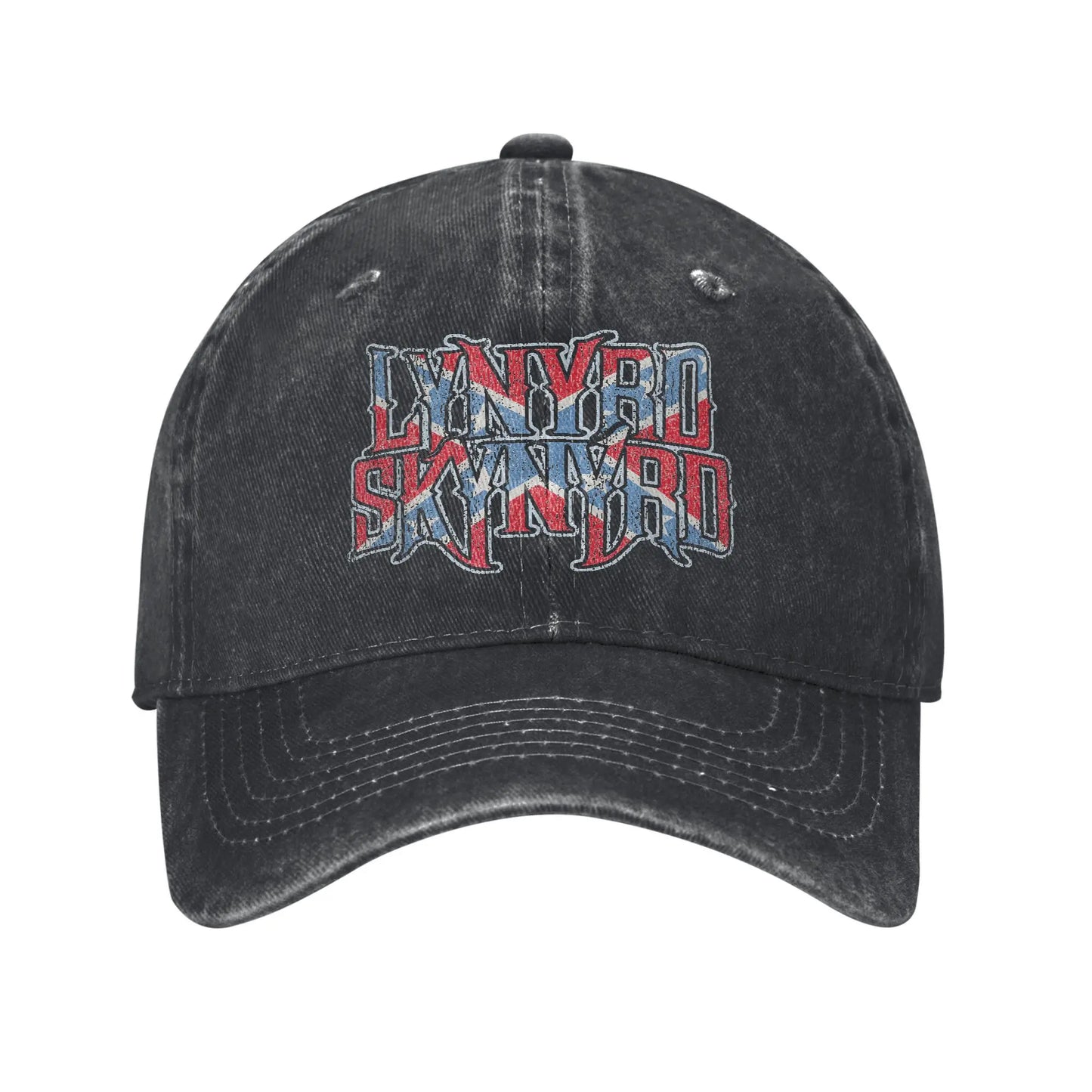 Lynyrded Rock Biker Skynyrded Logo Baseball Caps