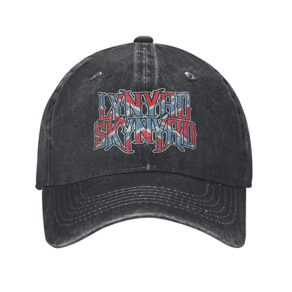 Lynyrded Rock Biker Skynyrded Logo Baseball Caps