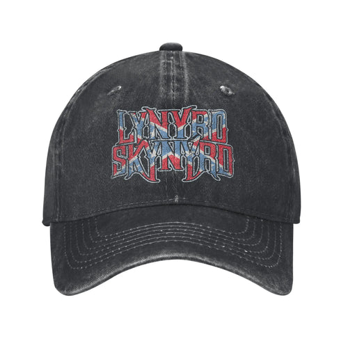 Lynyrded Rock Biker Skynyrded Logo Baseball Caps