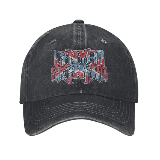 Lynyrded Rock Biker Skynyrded Logo Baseball Caps