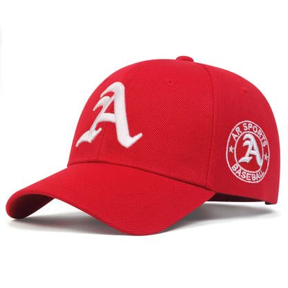 Unisex A Letter Embroidery Baseball Cap