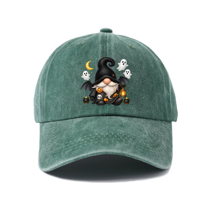 Vintage Washed Witch Gnome Ghost Graphic Baseball Cap