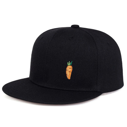 Unisex Carrot Embroidery Hip-hop Hats Fashion Baseball Caps Sunscreen Hat Sports Cap Snapback Caps