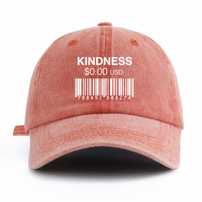 KINDNESS Print Washed Baseball Cap For Adults
