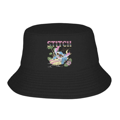 Trendy Stitch Falling in Love Bucket Hat Woman Packable Outdoor Lilo and Stitch