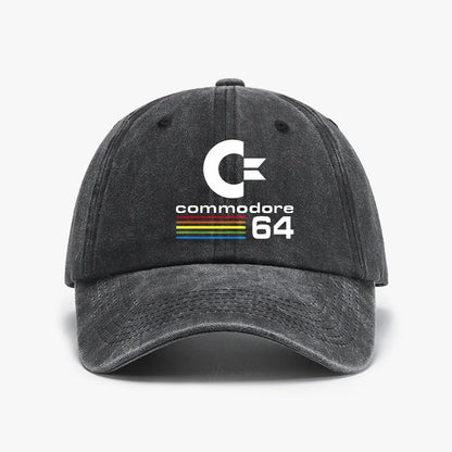 Solid Color Denim Retro Commodore 64 Baseball Cap C64 Amiga Computer Geek Nerd Hats