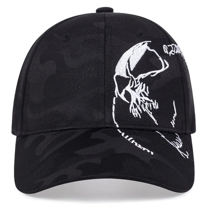 Unisex Side Skull Pattern Embroidery Baseball Caps