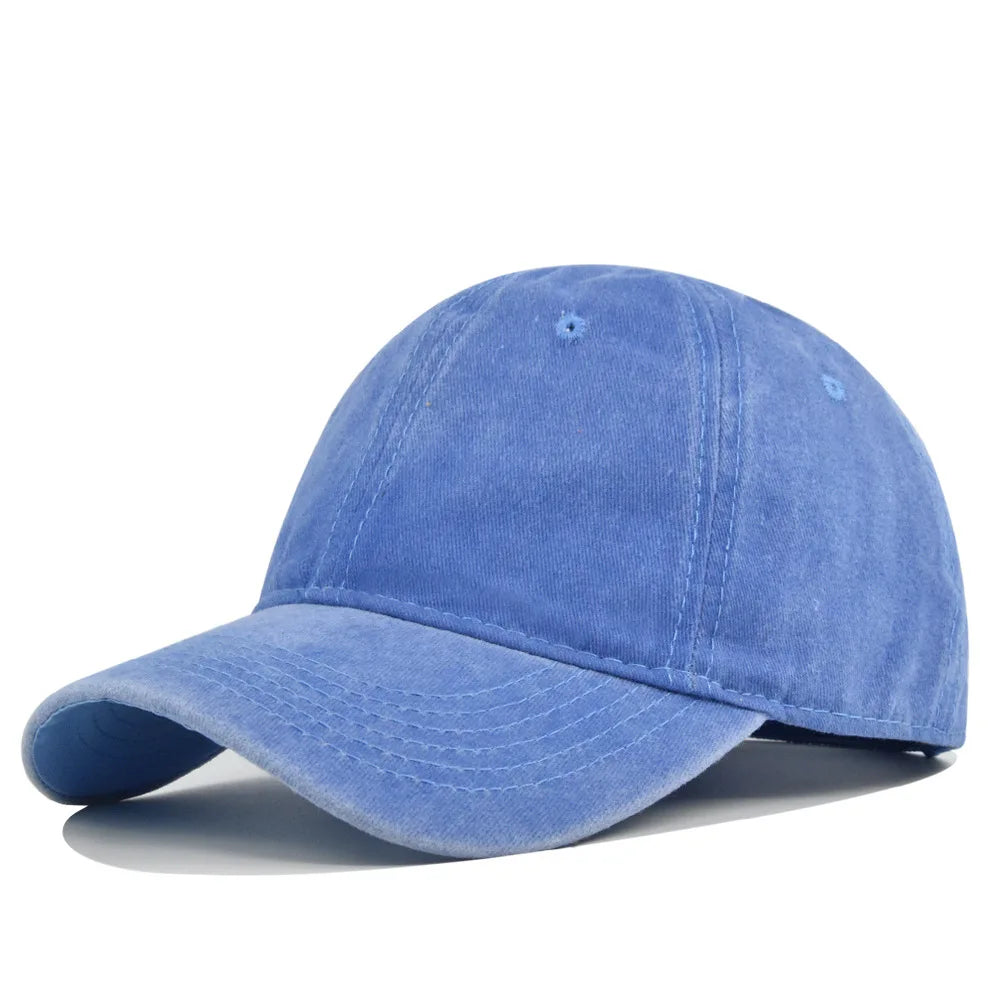 Retro Washed Cotton Baseball Cap Men