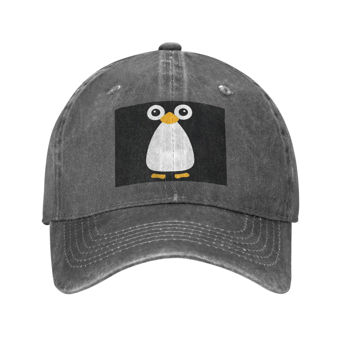 Cute Vector Penguin Denim Cap