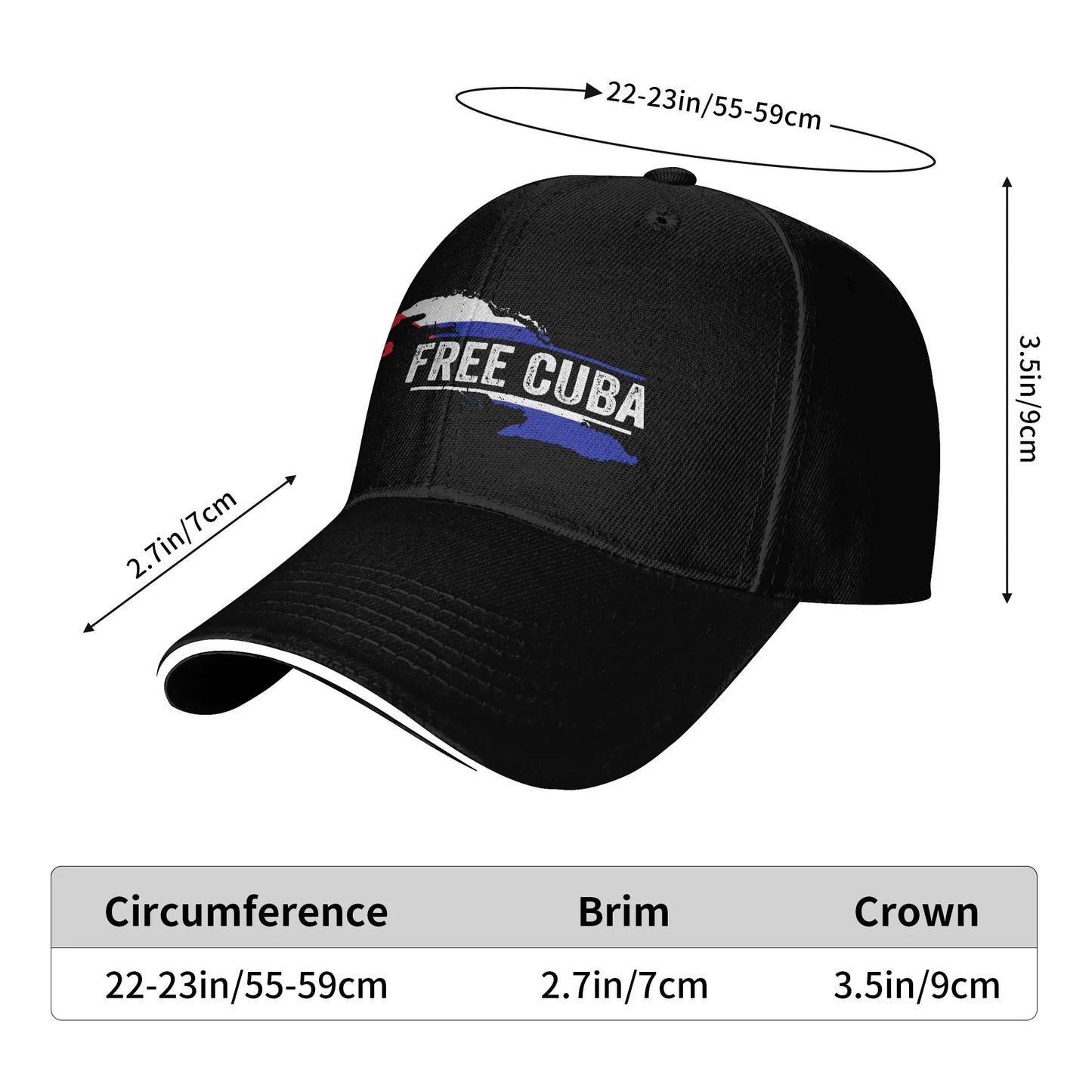 Spring Free Cuba Cuban Flag Free Cuba Viva Cuba Libre Baseball Cap