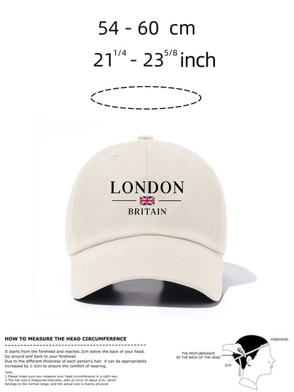 London Print Baseball Cap For Adults
