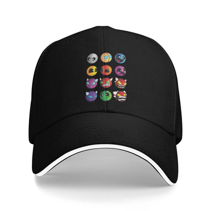 Geometry Gaming Cube Dash Baseball Caps