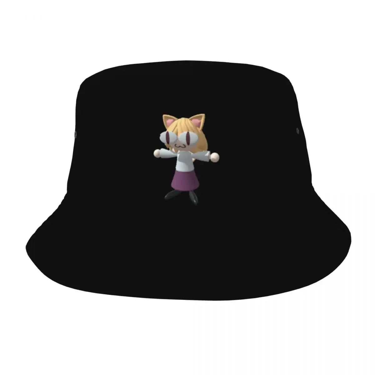 Summer Panama Caps Neco Arc Funny Neko Memes Bucket Hats