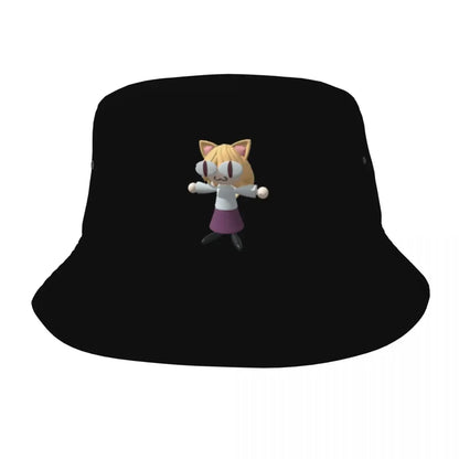 Summer Panama Caps Neco Arc Funny Neko Memes Bucket Hats
