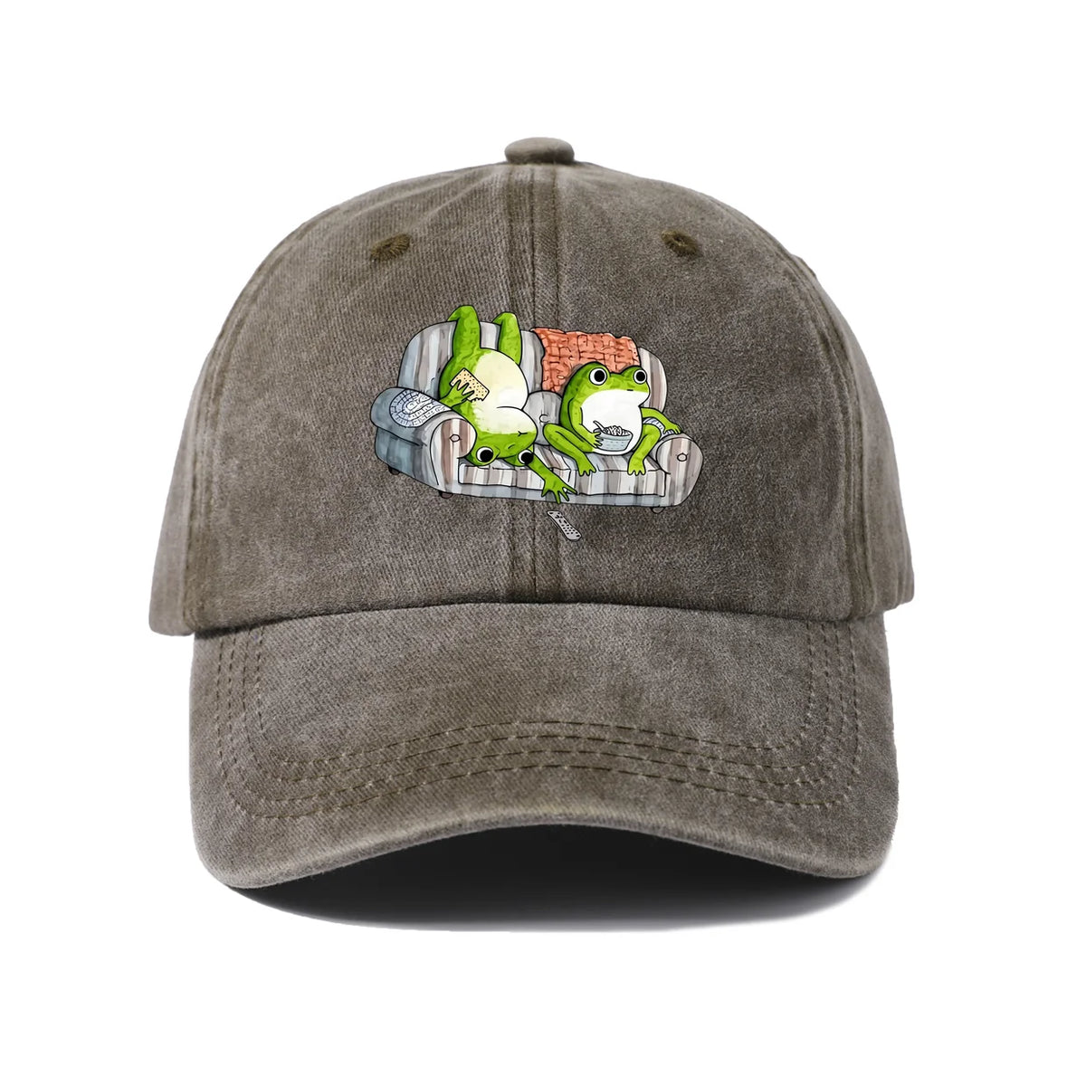 Bookish Frog Character Graphic Baseball Cap