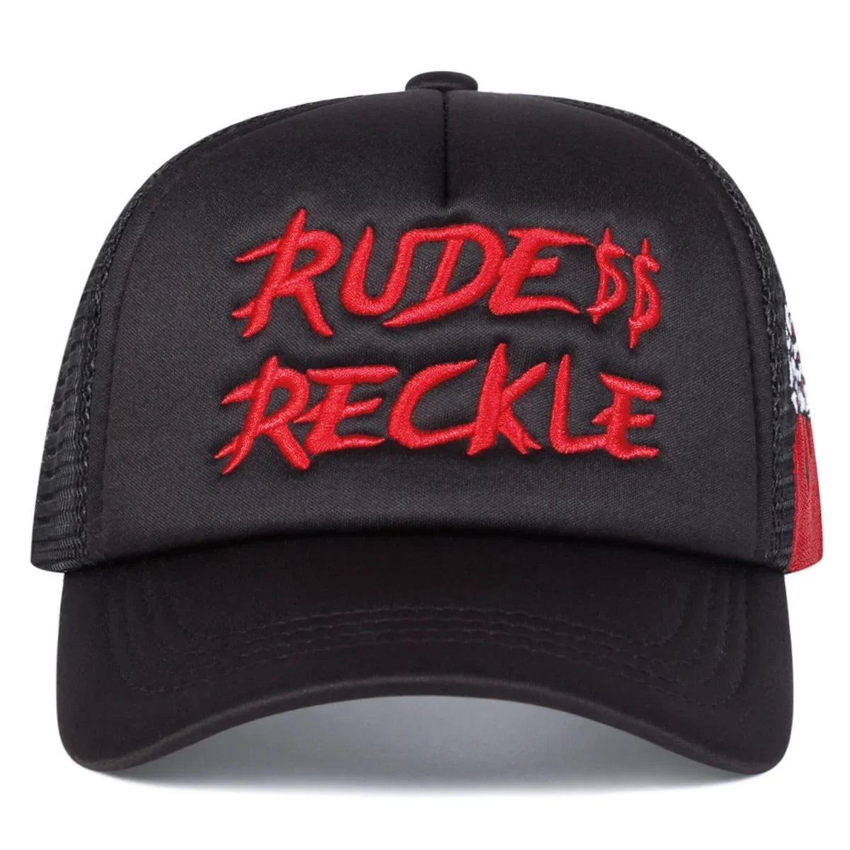 Unisex RUDE RECKLE Letter Embroidery Baseball Caps