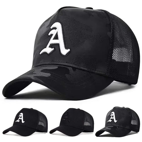 Unisex Gothic Letter A Embroidery Baseball Caps