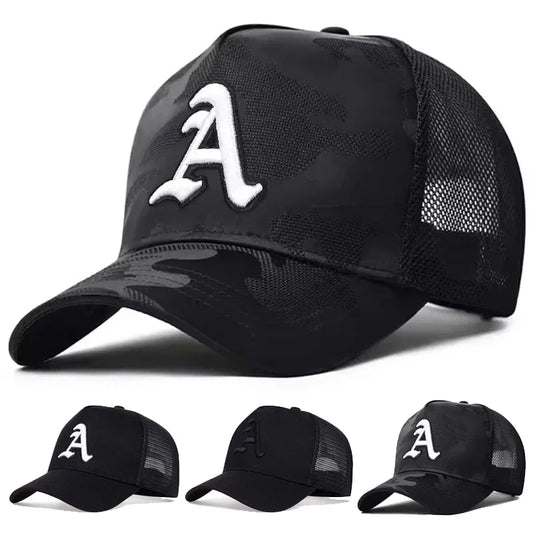 Unisex Gothic Letter A Embroidery Baseball Caps