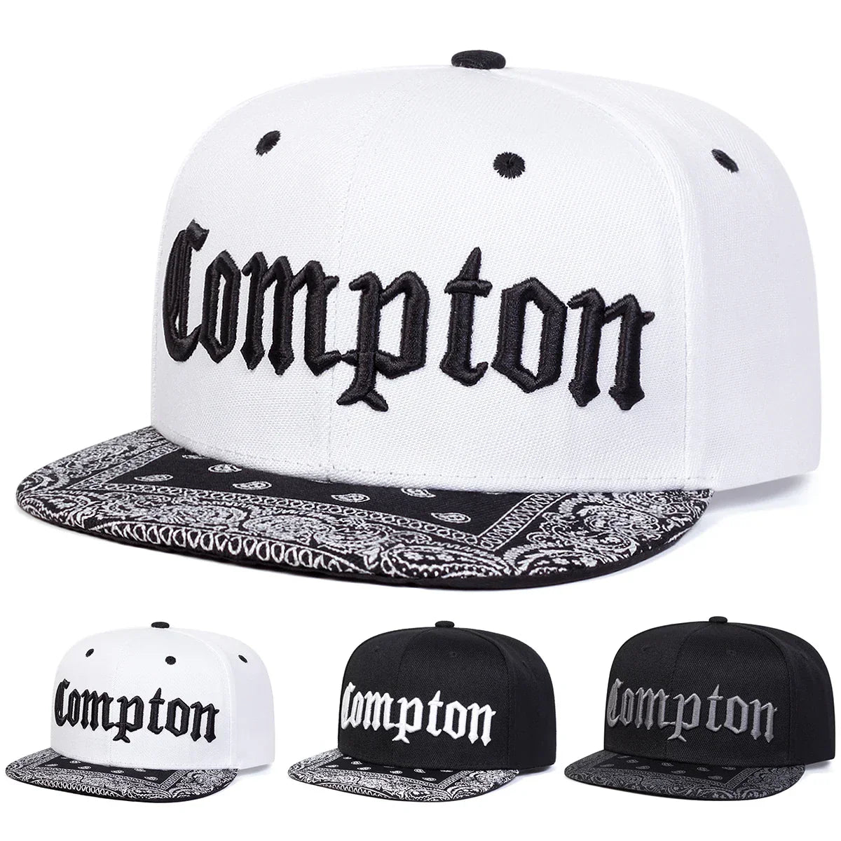 Unisex COMPTON Letter Embroidery Hip-hop Hats