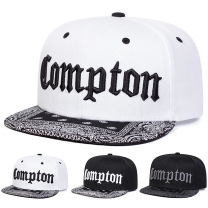 Unisex COMPTON Letter Embroidery Hip-hop Hats