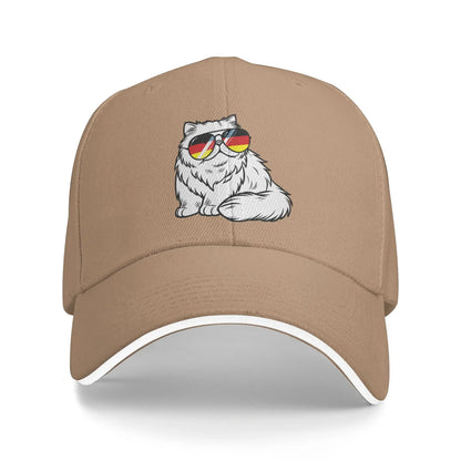 German Flag Cat Baseball Cap