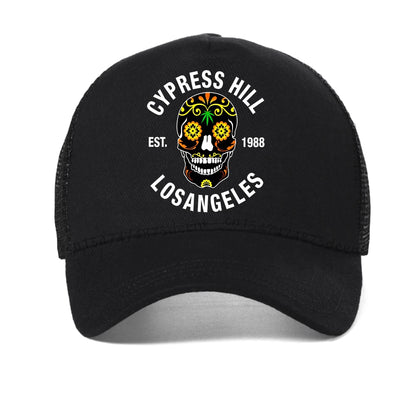 Cypress Hill - LA 1988 Sugar Skull Print Baseball Cap