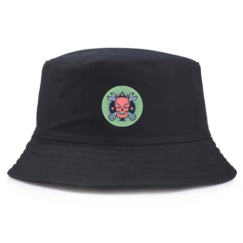 Summer Fisherman Bucket Hat, Cool Cartoon Printed Fishing Cap For Men Women
