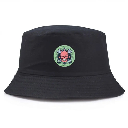 Summer Fisherman Bucket Hat, Cool Cartoon Printed Fishing Cap For Men Women