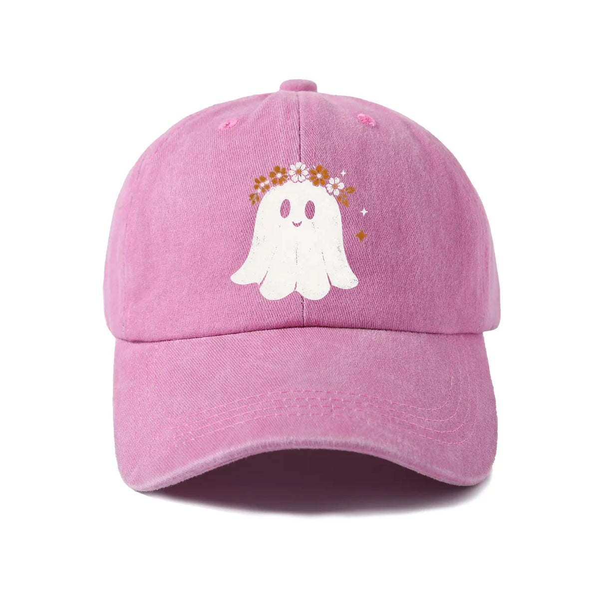 Floral Crown Ghost Graphic Baseball Cap