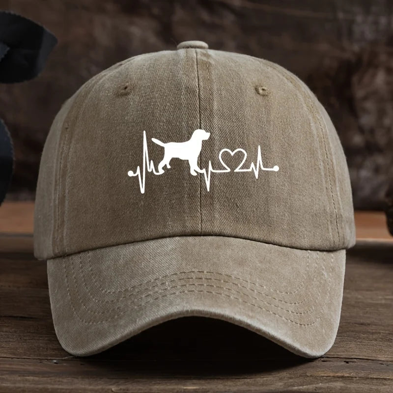Dog Love Printed Baseball Cap