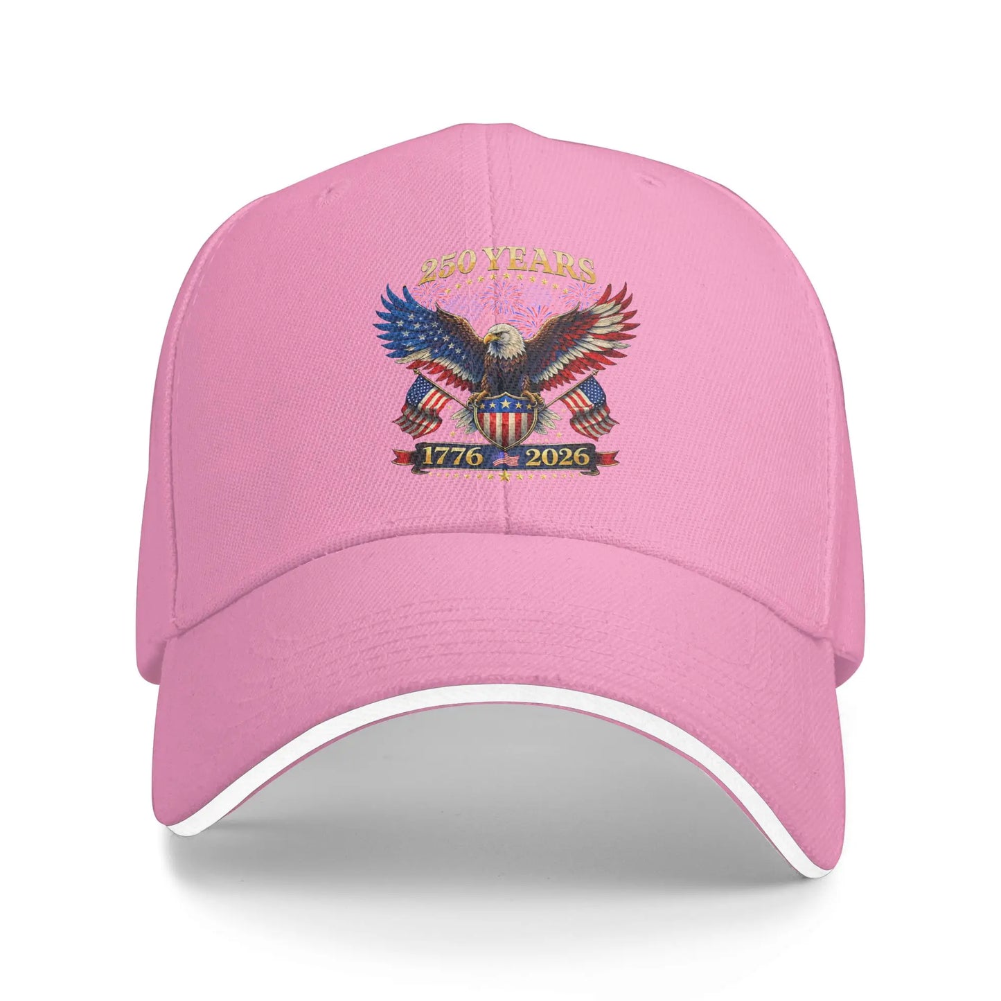 250 Years American 1776 2026 250th 4th July Independence Day Sun Baseball Cap