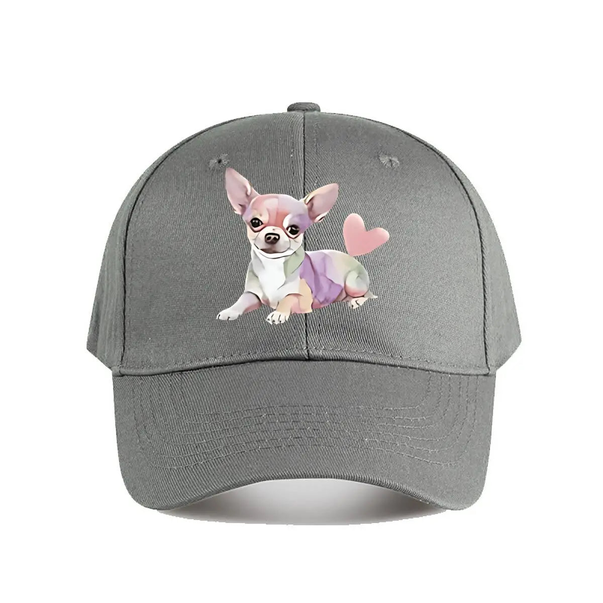 Colorful Chihuahua Heart Tail Baseball Cap