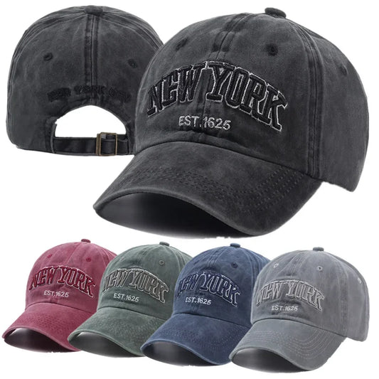 NEW YORK Washed Cotton Cap For Men Women Gorras Baseball Caps