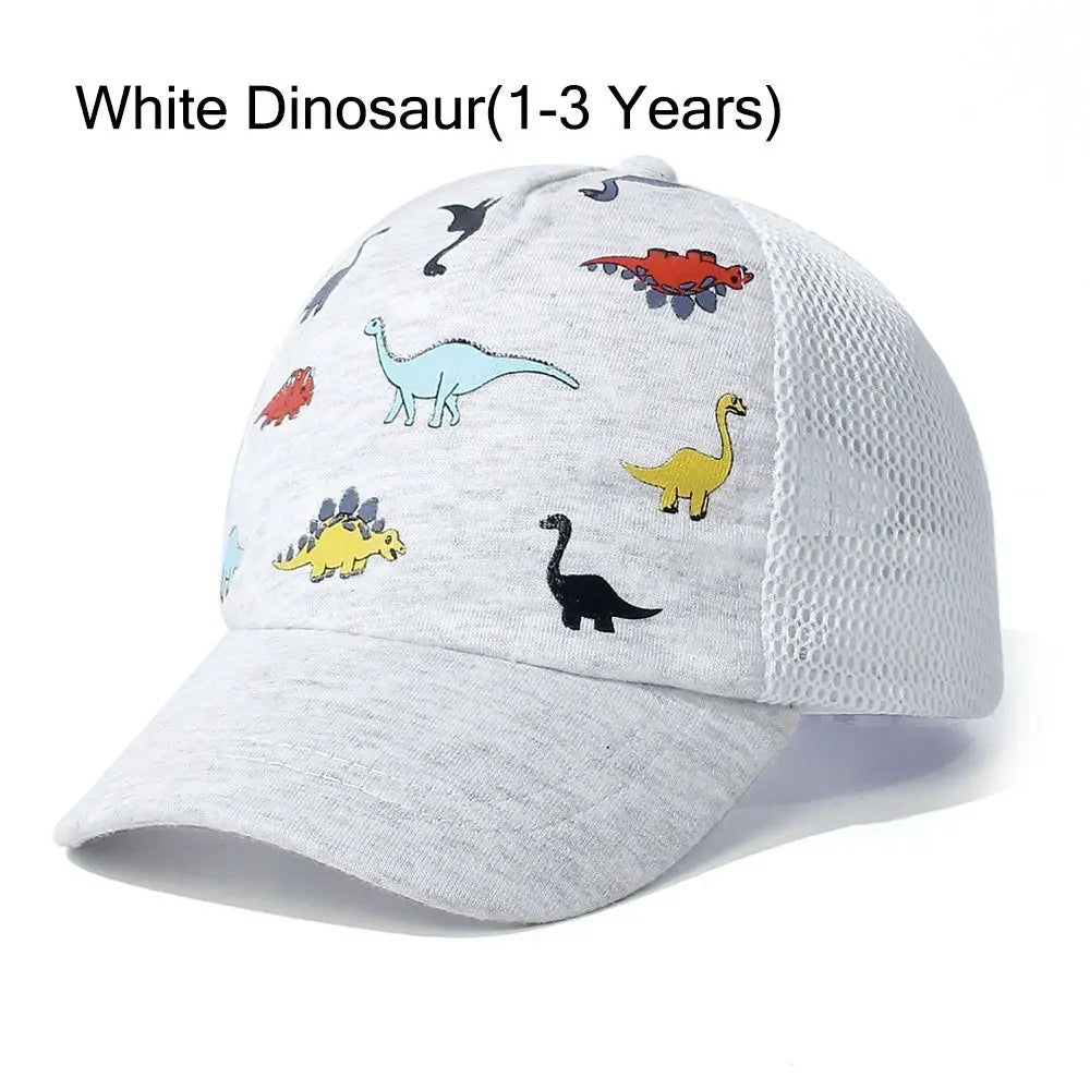 Adjustable Baseball Hat Dinosaur Printed Quick Drying Mesh Baseball Hat