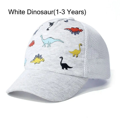 Adjustable Baseball Hat Dinosaur Printed Quick Drying Mesh Baseball Hat