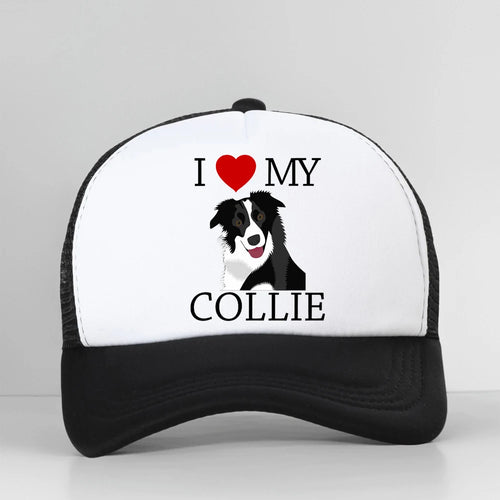 I Love My Border Collie Baseball Cap
