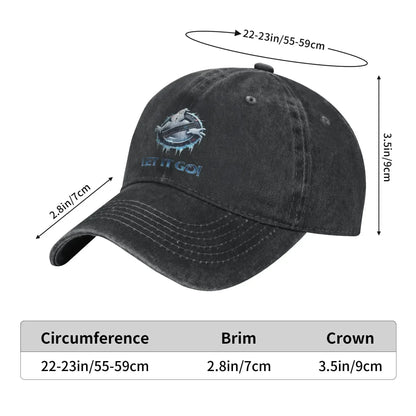 Ghostbuster Empire Print Hats Casual Distressed Denim Baseball Cap