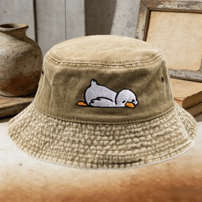 Adorable Duck Pattern Fisherman's Cap Bucket Hat