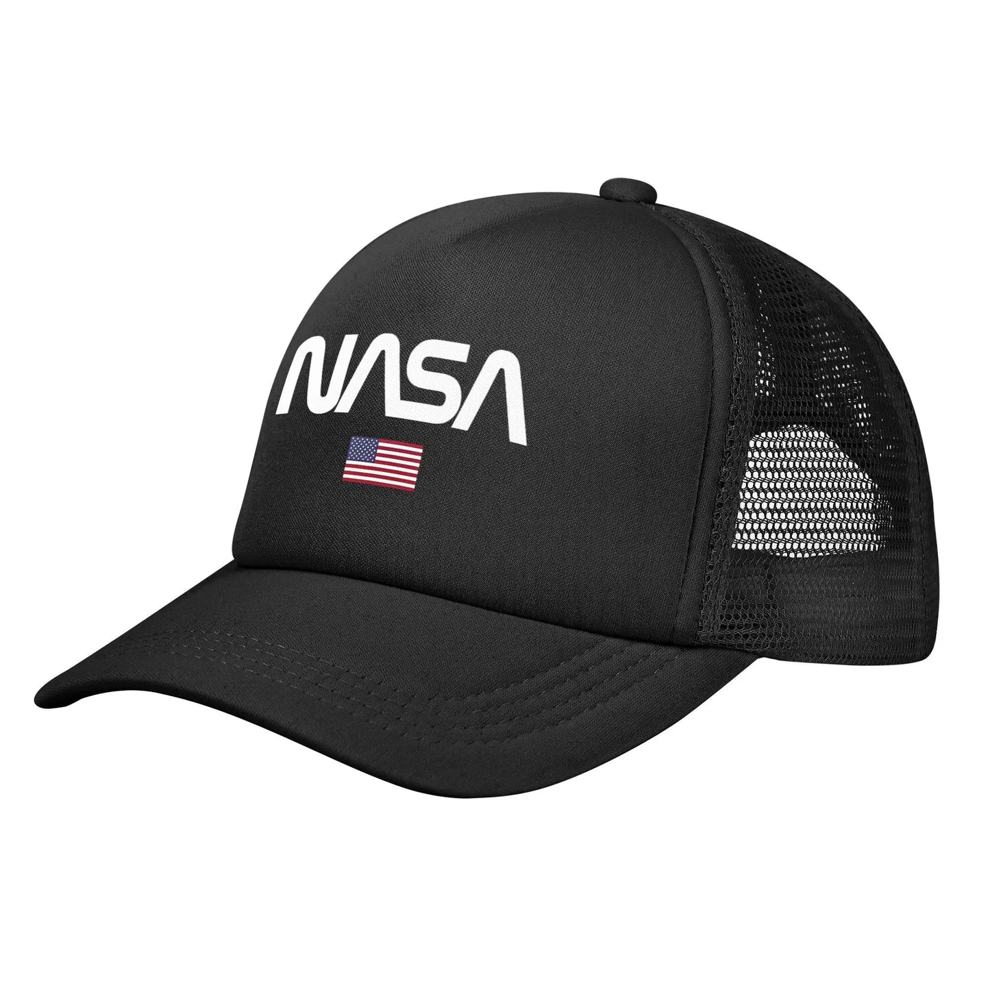 Nasa Logo US Flag Space Agency Mesh Baseball Caps Adult