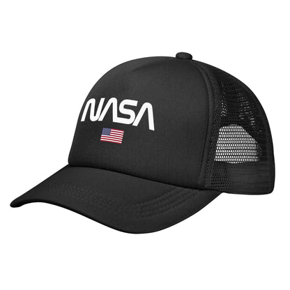 Nasa Logo US Flag Space Agency Mesh Baseball Caps Adult
