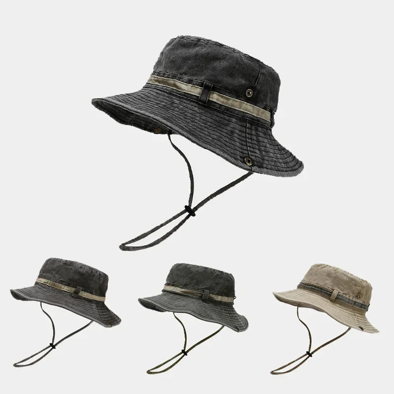 Four Seasons Cotton Solid Bucket Hat