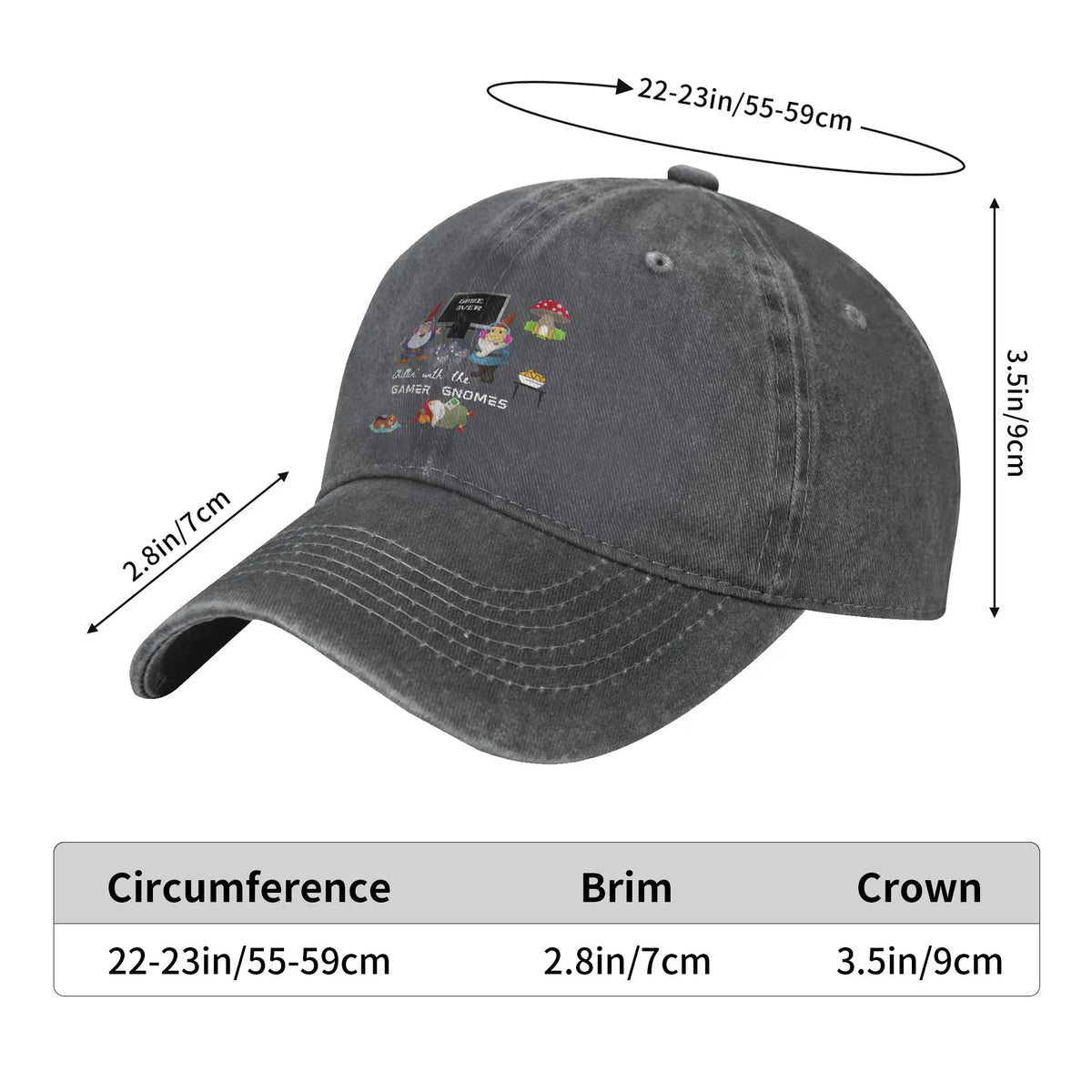Fashion Video Games Gamer Gnomes Chilling Out Enjoying Life Baseball Cap