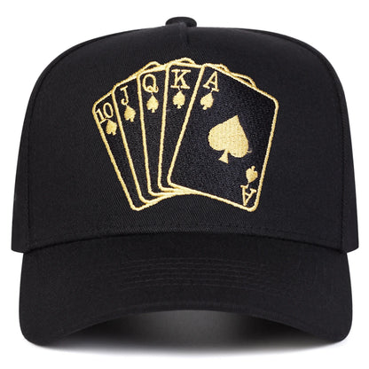 Unisex Poker Embroidery Baseball Caps