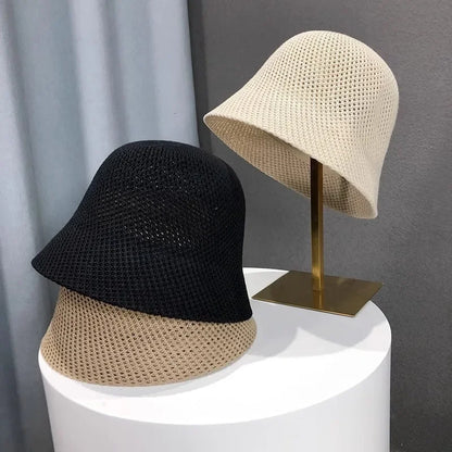 Women Bucket Hat Sun Hat Female Beach Panama Cap