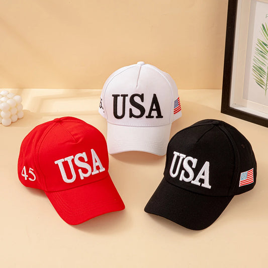 Fashion USA Letter Embroidered Baseball Cap