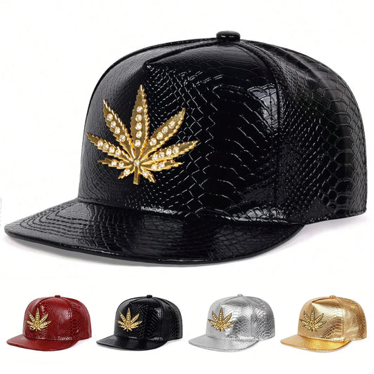 Unisex Diamond Maple Label Hip-hop Hats