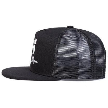 Unisex Simple Man Duck Embroidery Hip-hop Net Hats Baseball Caps Sunscreen Hat Snapback Caps