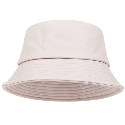 Winter Fashion Bucket Hat Artificial Leather Windproof Warm