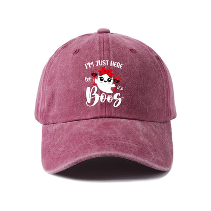 Vintage Washed Ghost Wine Pun Graphic Baseball Cap