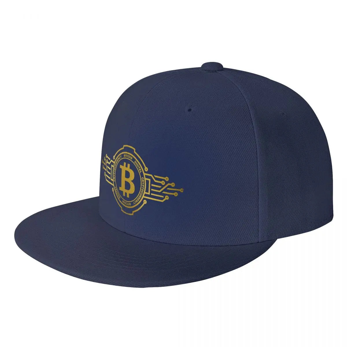 Bitcoin Crypto Currency Traders Gold Coin Snapback Cap Panama Hat